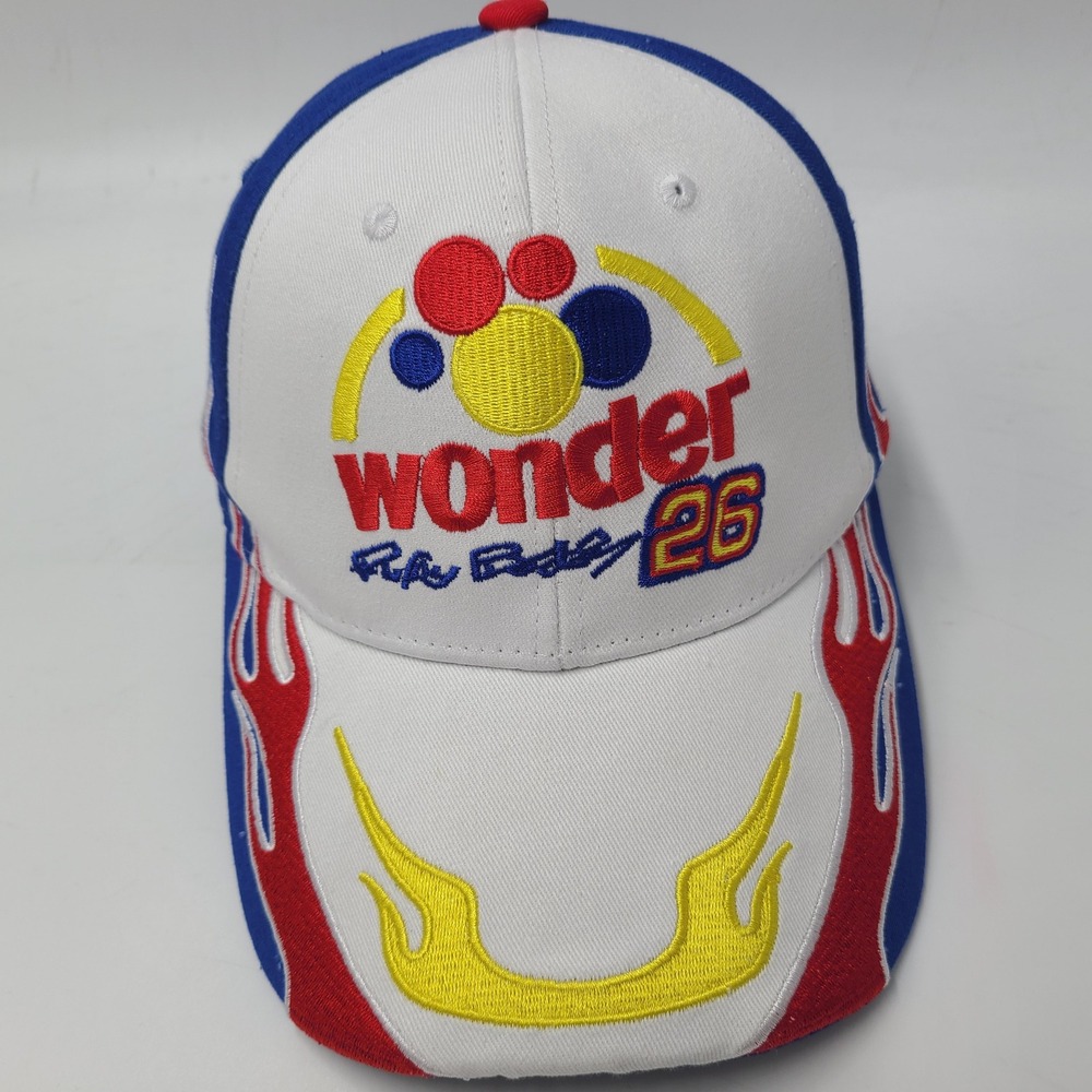 Ricky Bobby Hat Adjustable White NASCAR Wonder Bread #26 Talladega Nights Movie
